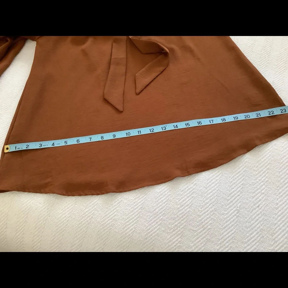 She & Sky rust colored blouse size L - Picture 8 of 10